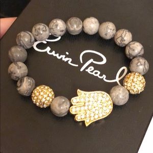 Hamsa healing stone bracelet